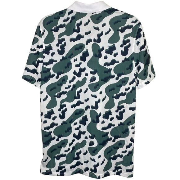 AG Adriano Goldschmied Polo Shirt Mens M Golf Course Camo Graphic Preppy NEW - Picture 2 of 9